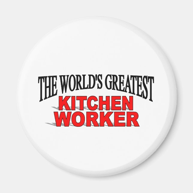 Världsmästare Kitchen Worker Magnet (Framsidan)