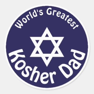 Världsmästare Kosher Pappa Runt Klistermärke