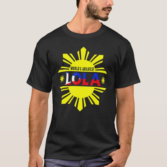 Världsmästare Lola Filipino Grandma Filipina Gr T Shirt (Framsida)