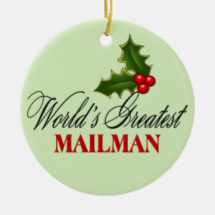 Världsmästare Mailman Julgransprydnad Keramik