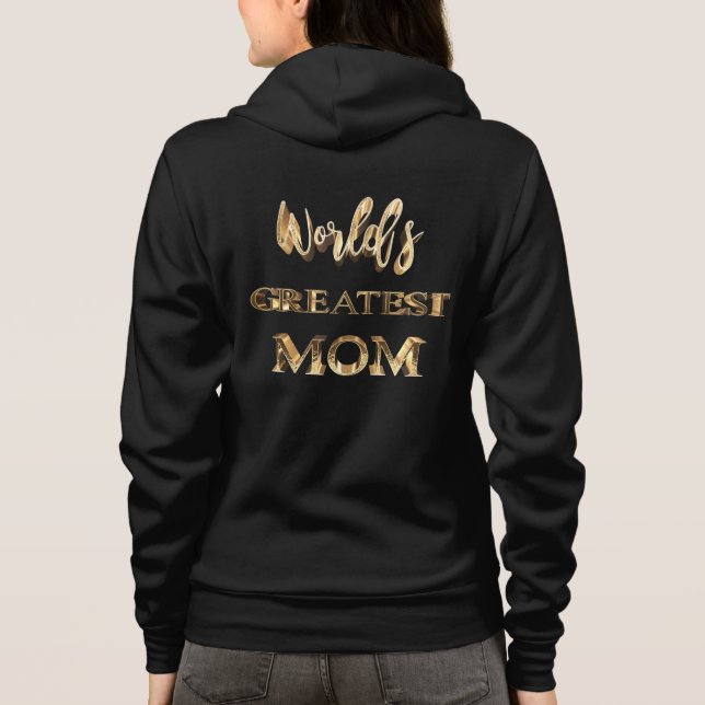 Världsmästare Mamma Elegant Guld T Shirt (Baksida)