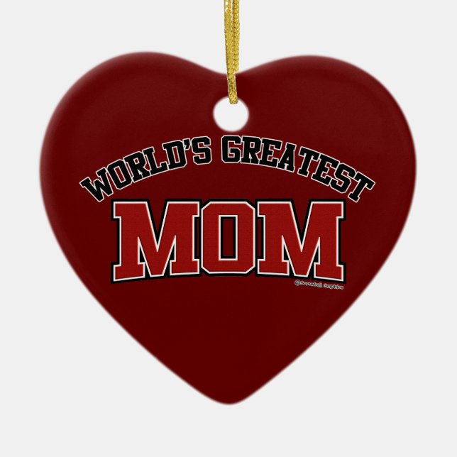 Världsmästare Mamma Heart Ornament (Framsidan)