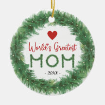 Världsmästare Mamma Personlig Ornament