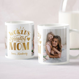 Världsmästare Mamma Personlig Photo Collage Kaffemugg