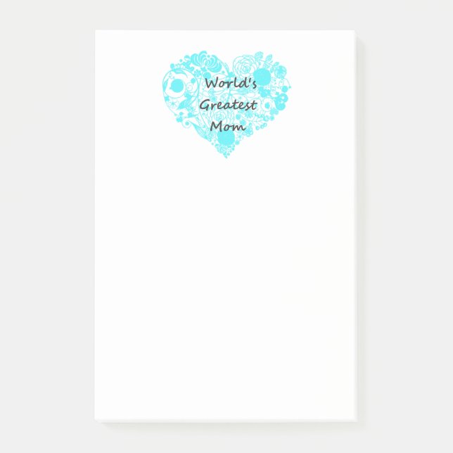 världsmästare Mamma Post-it Notes Block (Framsida)