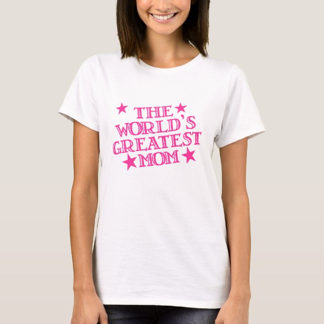 Världsmästare Mamma Rosa Mors dag T Shirt (Framsida)
