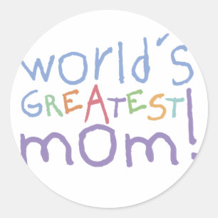 Världsmästare Mamma Stickers Runt Klistermärke