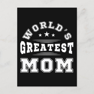 Världsmästare Mamma Typography Mors dag Gift Vykort