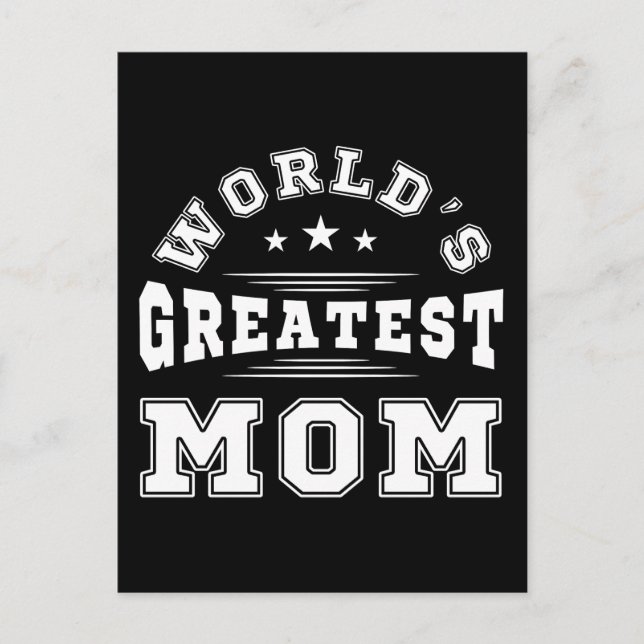 Världsmästare Mamma Typography Mors dag Gift Vykort (Framsida)