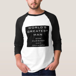 Världsmästare Man - Son, Make, Pappa, morfar T Shirt