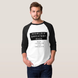Världsmästare Man - Son, Make, Pappa, morfar T Shirt