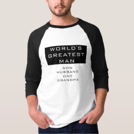 Världsmästare Man - Son, Make, Pappa, morfar T Shirt