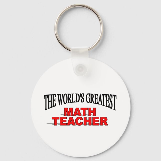 Världsmästare Math Teacher Nyckelring (Framsida)