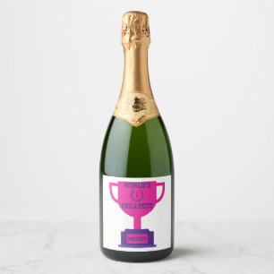 Världsmästare Mors dag Sparkling Vin etikett