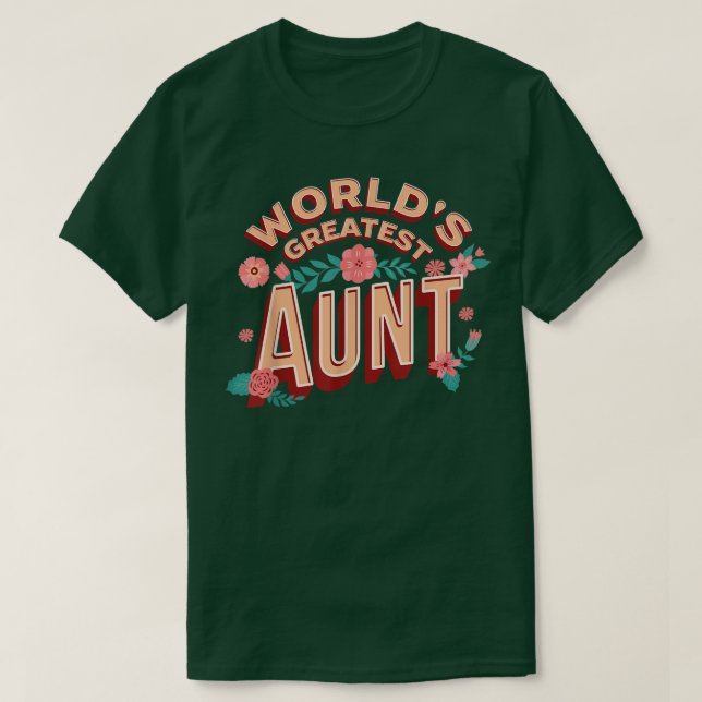Världsmästare Moster, Aunty Auntie T Shirt (Design framsida)