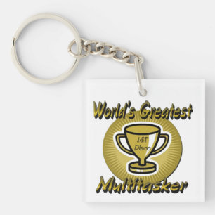 Världsmästare Multitasker Trophy Nyckelring