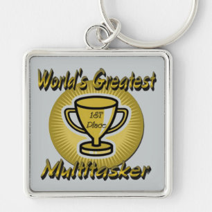 Världsmästare Multitasker Trophy Nyckelring