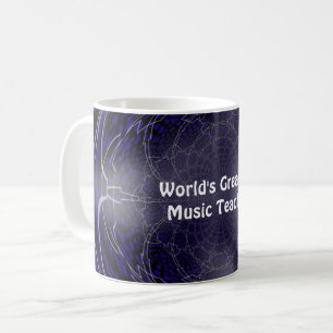 Världsmästare Music Teacher Fractal Kaffemugg