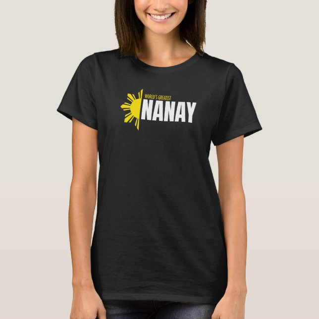 Världsmästare Nanay Mor Filipino Sol Philipp T Shirt (Framsida)