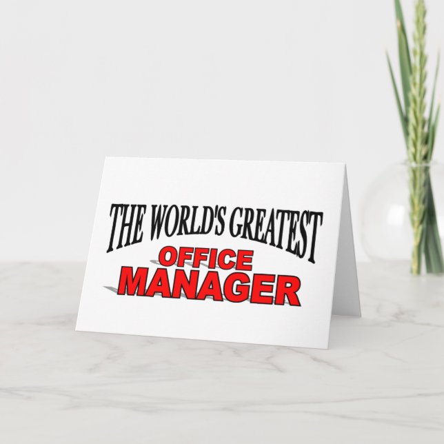 Världsmästare Office Manager Kort (Framsida)
