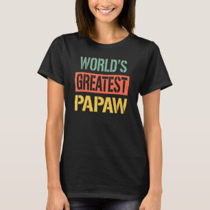 Världsmästare Papaw Gift Grandpa 2023 Pappor T Shirt