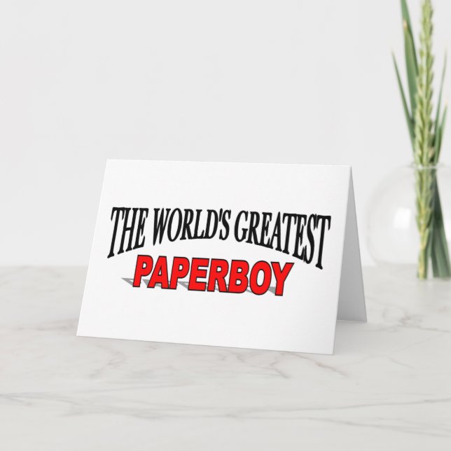 Världsmästare Paperboy Kort (Framsida)
