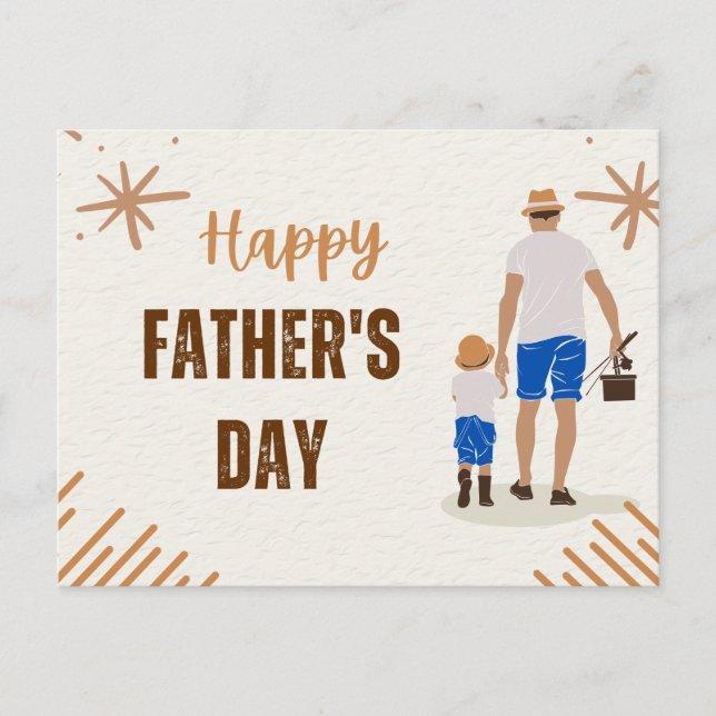 Världsmästare Pappa: A Fars dag Firande Helg Vykort (Framsida)
