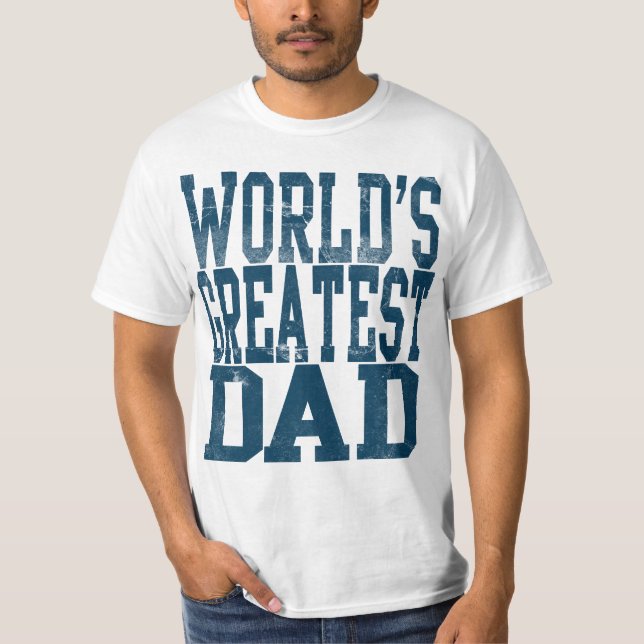 Världsmästare Pappa, Big Block Brev T-Shirt (Framsida)