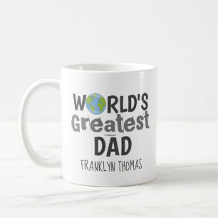 Världsmästare Pappa Cute Planet Personlig Kaffemugg