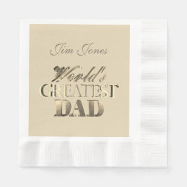 Världsmästare Pappa Elegant Guld Se Elfenbenskuste Pappersservett