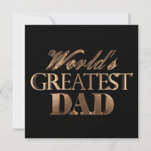 Världsmästare Pappa Elegant Text Guld Typografi Kort