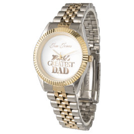 Världsmästare Pappa Elegant Typografi Lägg till Na Armbandsur