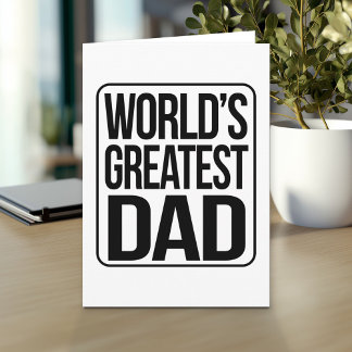Världsmästare Pappa - enkelt och enkelt Kort