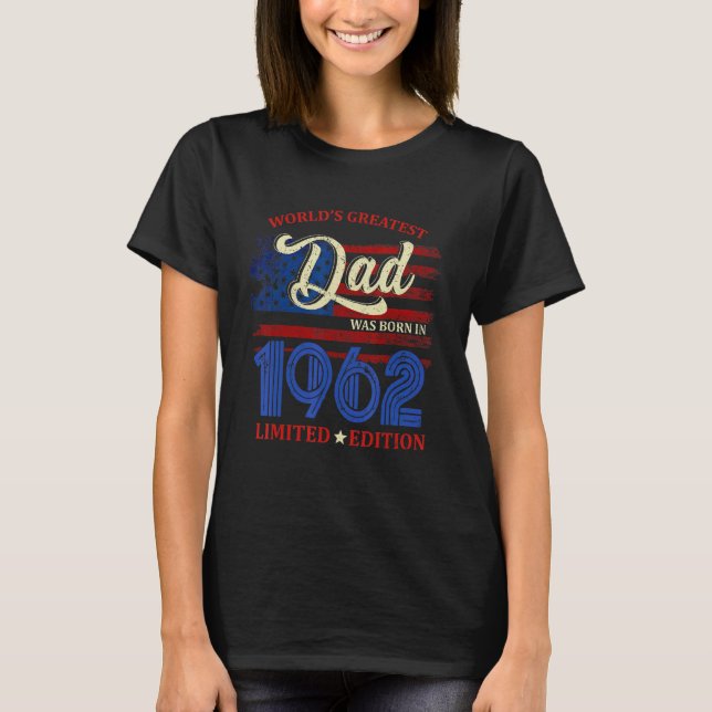 Världsmästare Pappa föddes 1962 60:e födelsedag T Shirt (Framsida)
