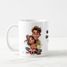 VÄRLDSMÄSTARE PAPPA Gift för honom Far Grandpa Kaffemugg