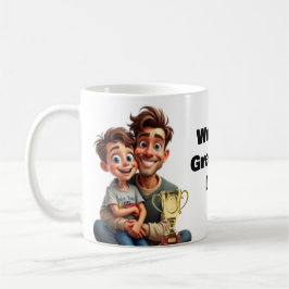 VÄRLDSMÄSTARE PAPPA Gift för honom Far Grandpa Kaffemugg