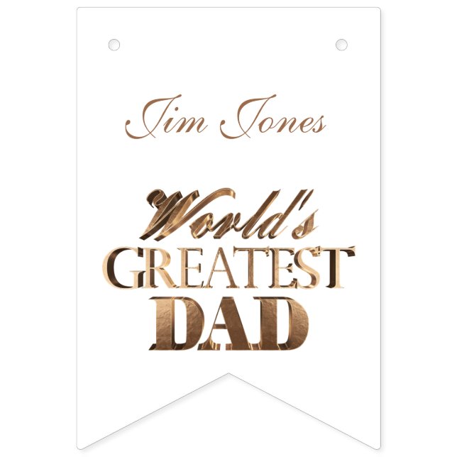 Världsmästare Pappa Guld titta efter Namn Vimplar (Första flaggan)