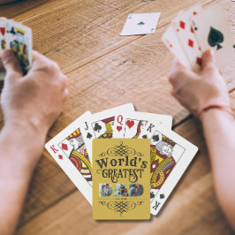 Världsmästare PAPPA med 3 Foto ramar Casinokort