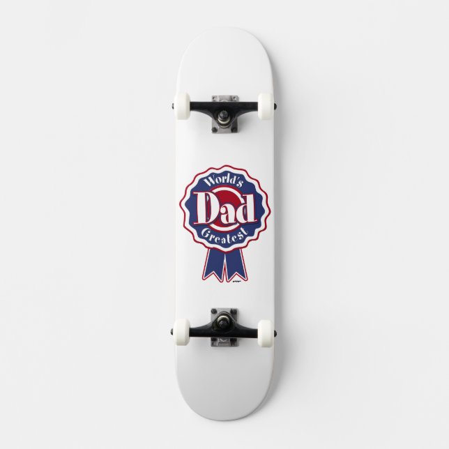 Världsmästare Pappa - menyfliksområdet Old School Skateboard Bräda 18 Cm (Framsida)