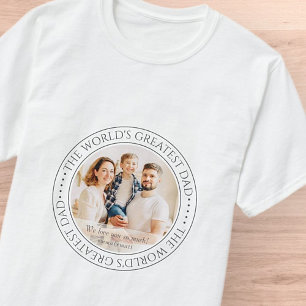 Världsmästare Pappa Modern Classic Photo T Shirt