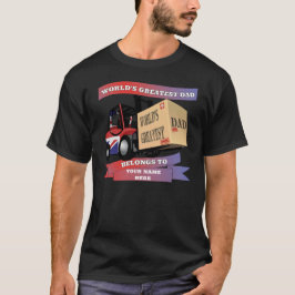 Världsmästare Pappa Personlig UK Forklift T-Sh T Shirt