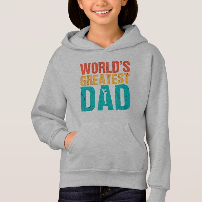 Världsmästare Pappa Retro Grunge Design T Shirt (Framsida)