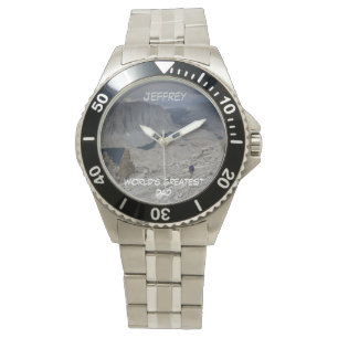 världsmästare Pappa, Stainless Steel Wrist Wrist Armbandsur