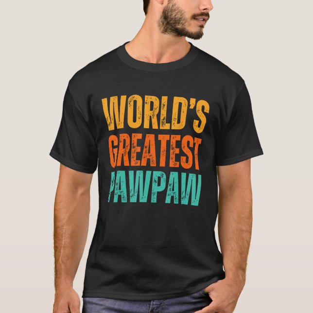 Världsmästare Pawpaw Grandfather Grandpa Birthd T Shirt (Framsida)