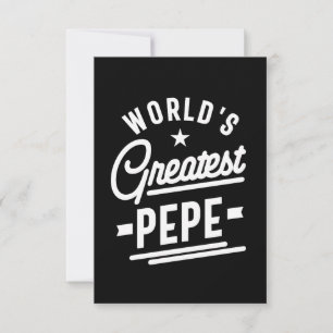Världsmästare Pepe Grandpa T-shirt OSA Kort