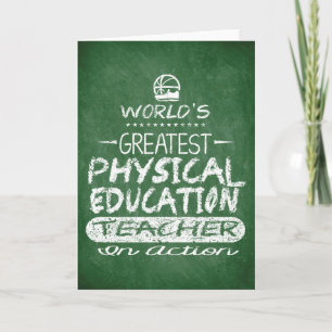 Världsmästare Physical Education PE Lärare Kort