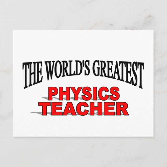 Världsmästare Physics Teacher Vykort (Framsida)