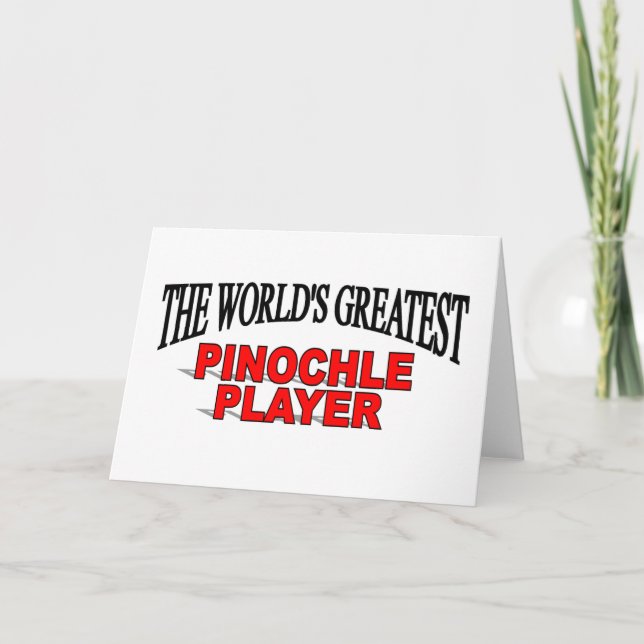 Världsmästare Pinochle Player Kort (Framsida)