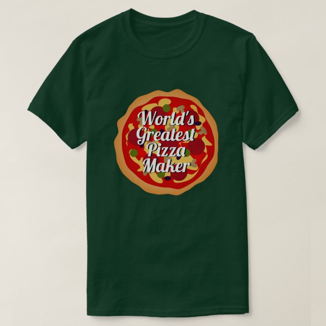 Världsmästare Pizza Maker lustikokokokokokokokok T Shirt (Design framsida)