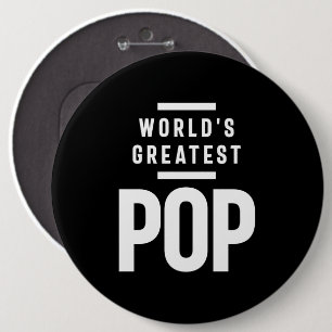 Världsmästare Pop   Far Grandpa Gift Knapp